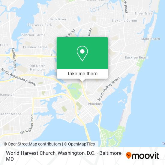 World Harvest Church map