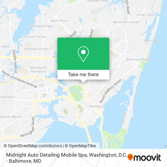 Midnight Auto Detailing Mobile Spa map