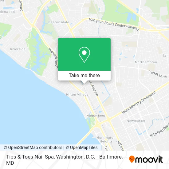 Tips & Toes Nail Spa map