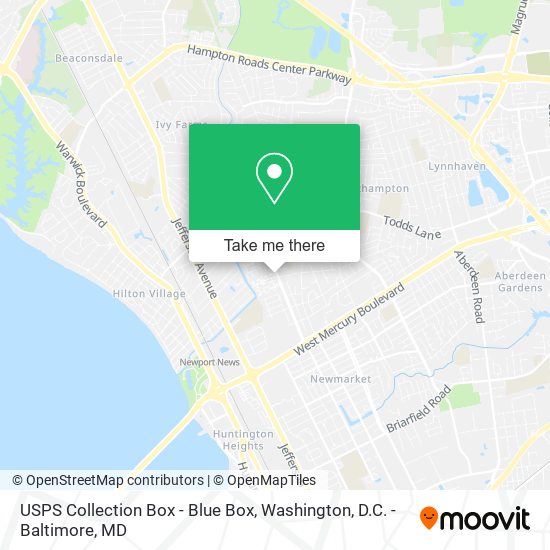 USPS Collection Box - Blue Box map