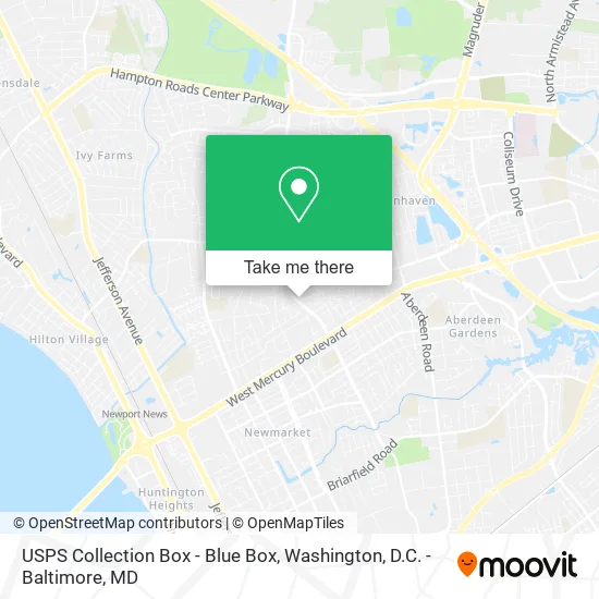 USPS Collection Box - Blue Box map