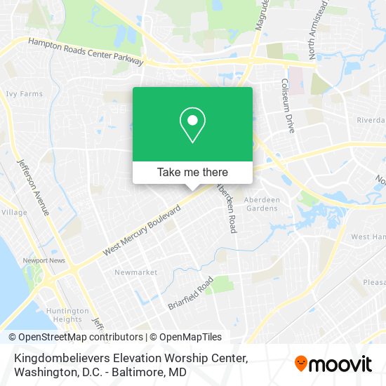 Kingdombelievers Elevation Worship Center map