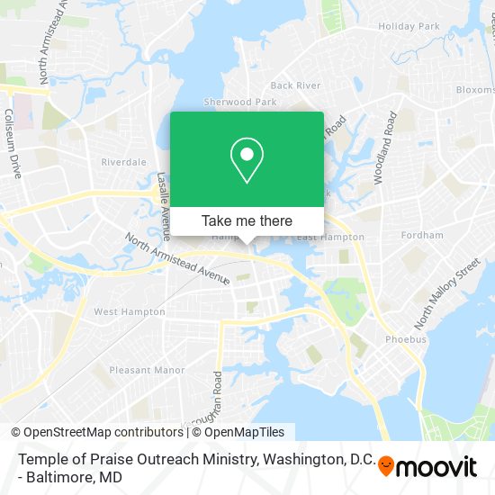 Temple of Praise Outreach Ministry map