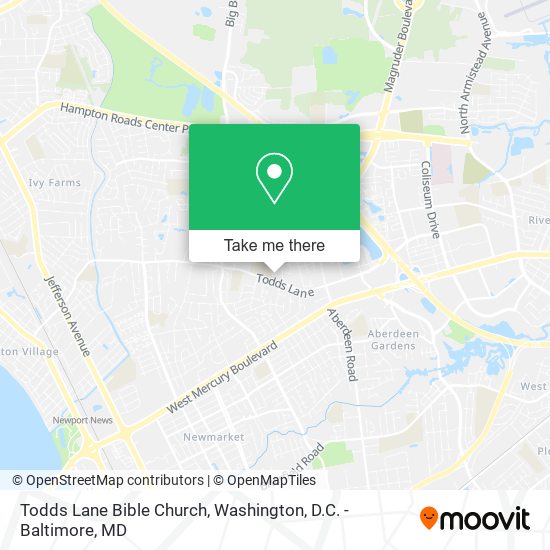 Todds Lane Bible Church map