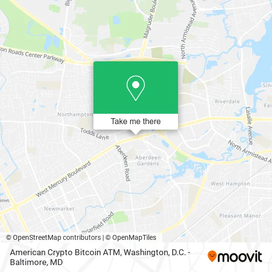 Mapa de American Crypto Bitcoin ATM