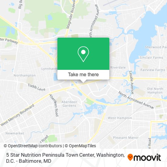 5 Star Nutrition Peninsula Town Center map