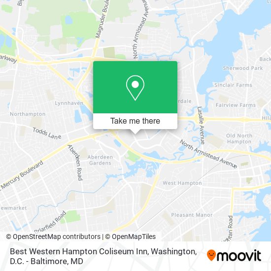 Mapa de Best Western Hampton Coliseum Inn