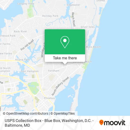 USPS Collection Box - Blue Box map