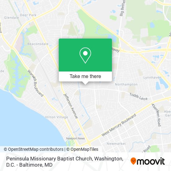 Peninsula Missionary Baptist Church map
