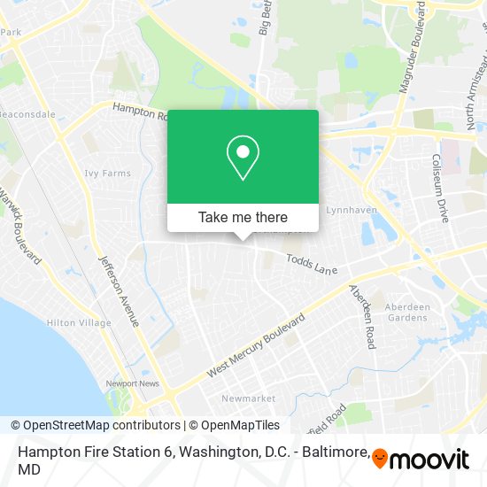Hampton Fire Station 6 map