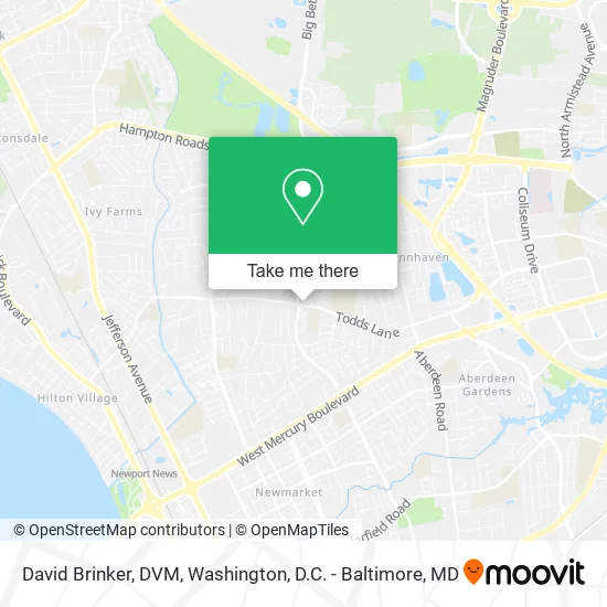 David Brinker, DVM map