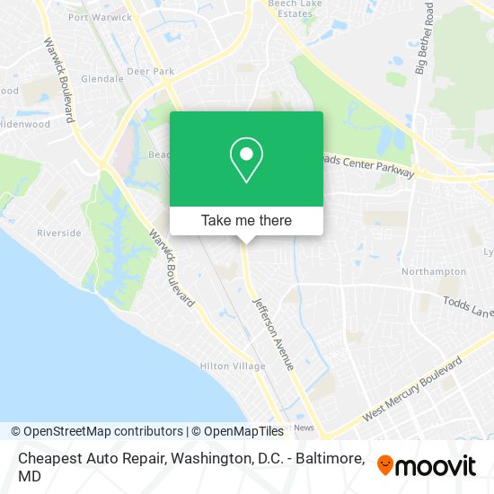 Cheapest Auto Repair map