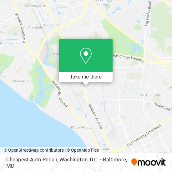 Cheapest Auto Repair map