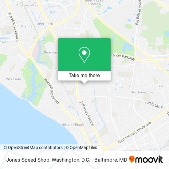 Jones Speed Shop map