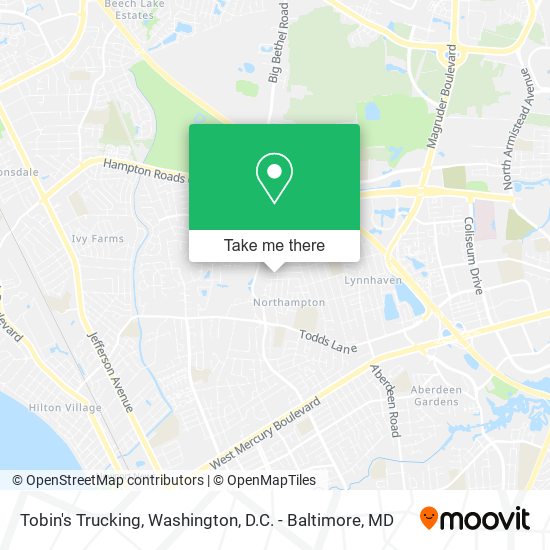 Mapa de Tobin's Trucking