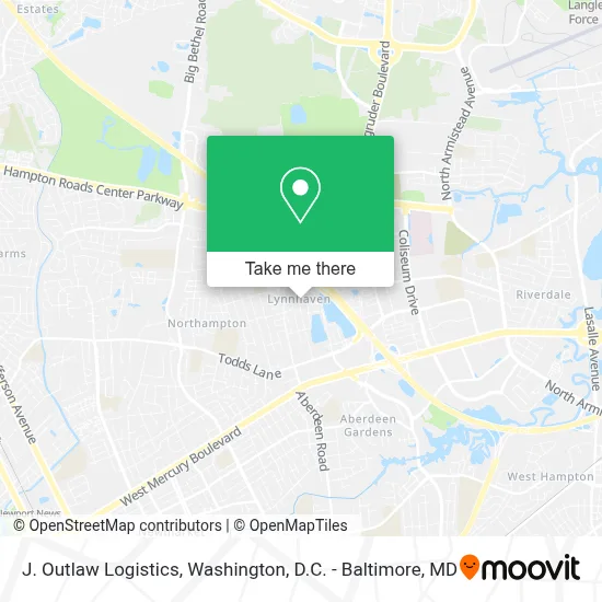 J. Outlaw Logistics map