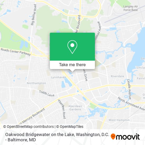 Oakwood Bridgewater on the Lake map