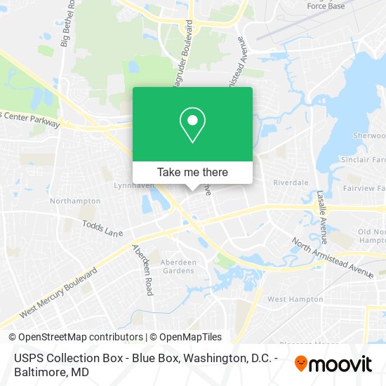 USPS Collection Box - Blue Box map