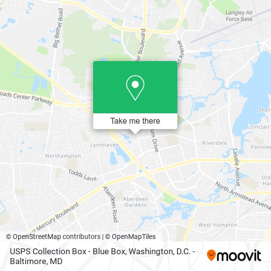 Mapa de USPS Collection Box - Blue Box