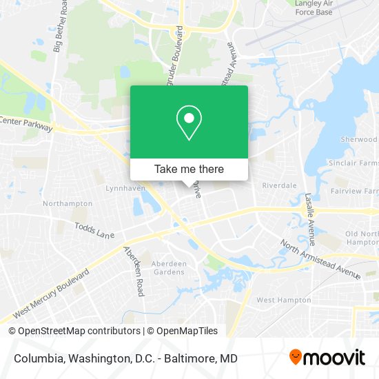 Mapa de Columbia
