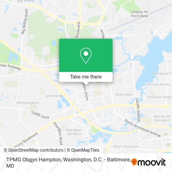 TPMG Obgyn Hampton map