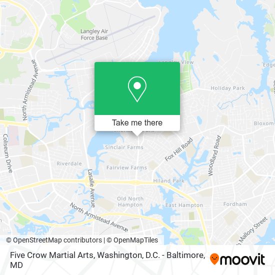 Five Crow Martial Arts map