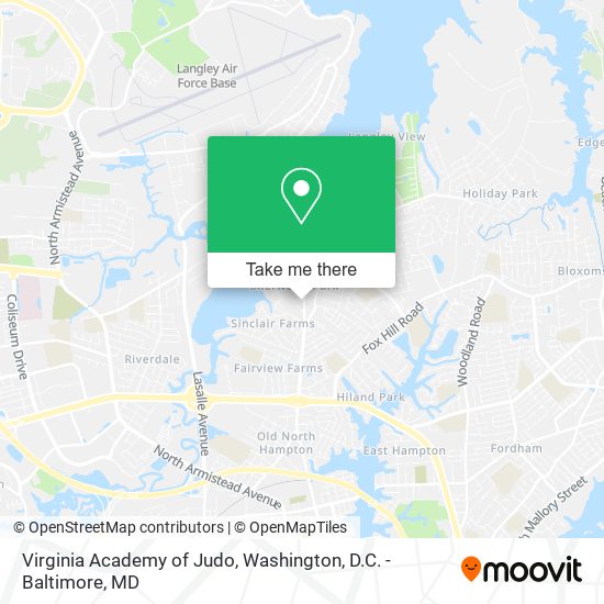 Mapa de Virginia Academy of Judo