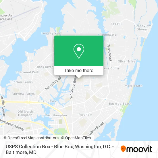 USPS Collection Box - Blue Box map