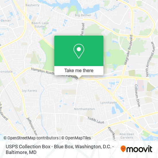 USPS Collection Box - Blue Box map