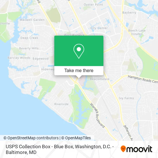 USPS Collection Box - Blue Box map