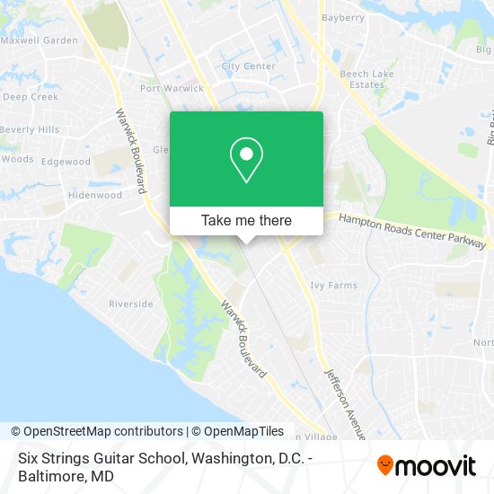 Mapa de Six Strings Guitar School