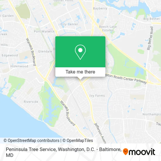 Peninsula Tree Service map
