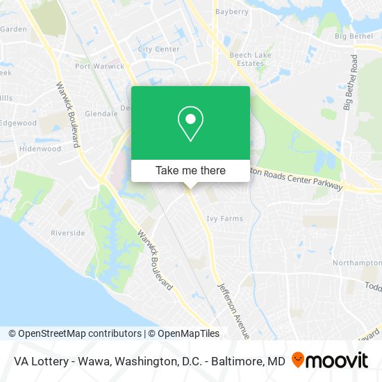 VA Lottery - Wawa map
