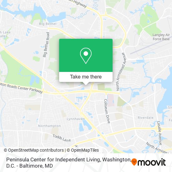 Peninsula Center for Independent Living map