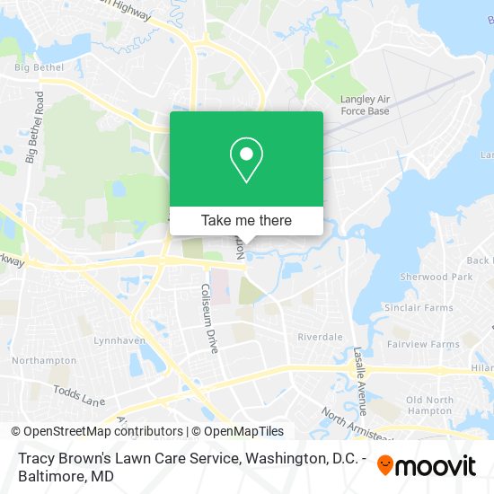Tracy Brown's Lawn Care Service map