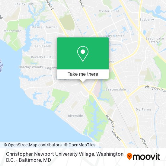 Christopher Newport University Village map
