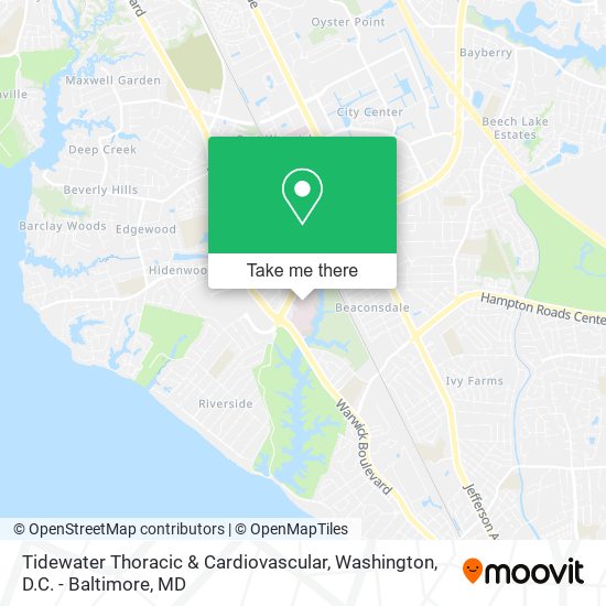 Tidewater Thoracic & Cardiovascular map