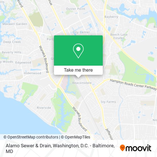 Alamo Sewer & Drain map