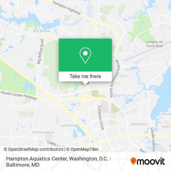 Hampton Aquatics Center map