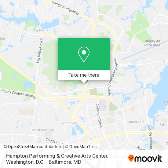Mapa de Hampton Performing & Creative Arts Center