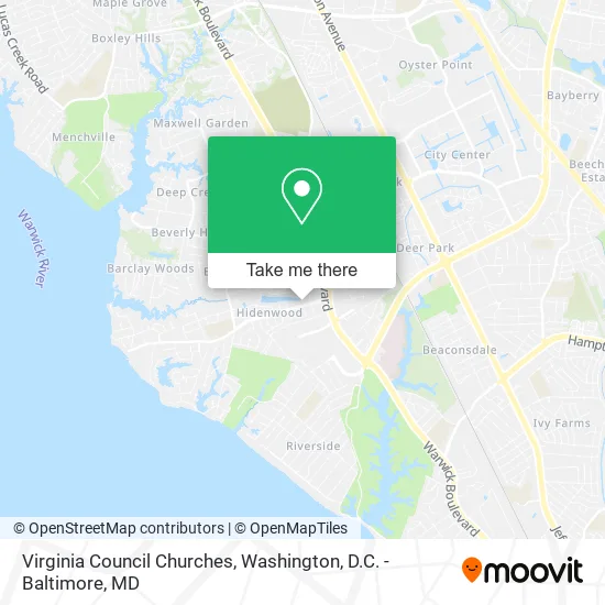 Virginia Council Churches map