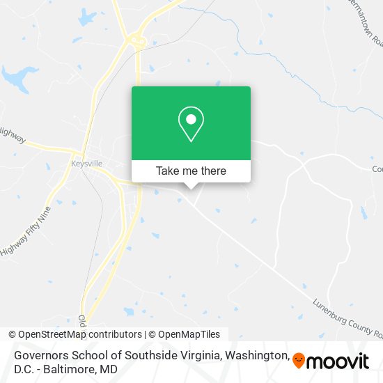 Governors School of Southside Virginia map