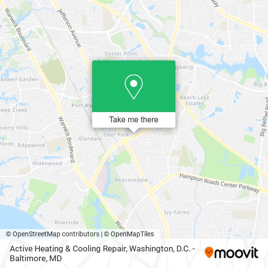 Active Heating & Cooling Repair map