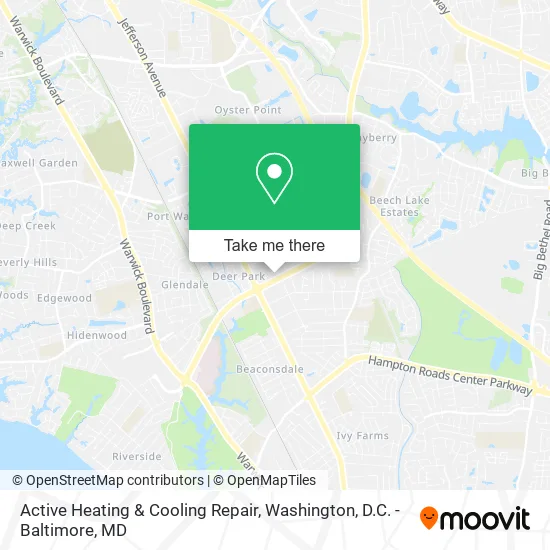 Active Heating & Cooling Repair map