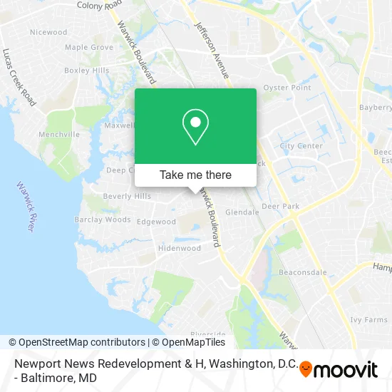 Newport News Redevelopment & H map