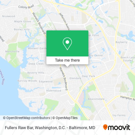 Mapa de Fullers Raw Bar