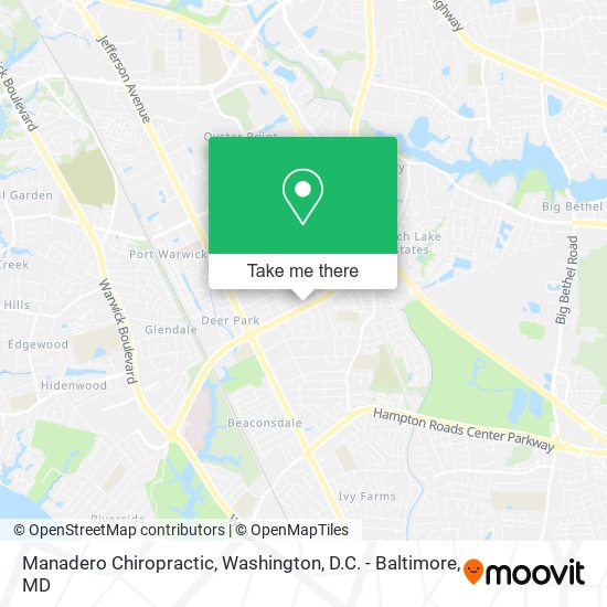 Manadero Chiropractic map
