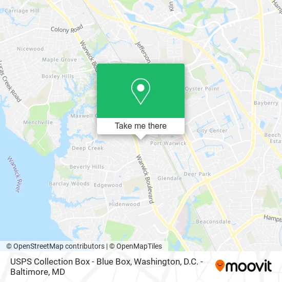 USPS Collection Box - Blue Box map
