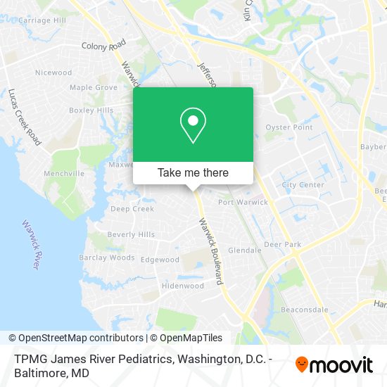 Mapa de TPMG James River Pediatrics