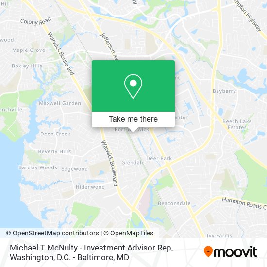 Michael T McNulty - Investment Advisor Rep map